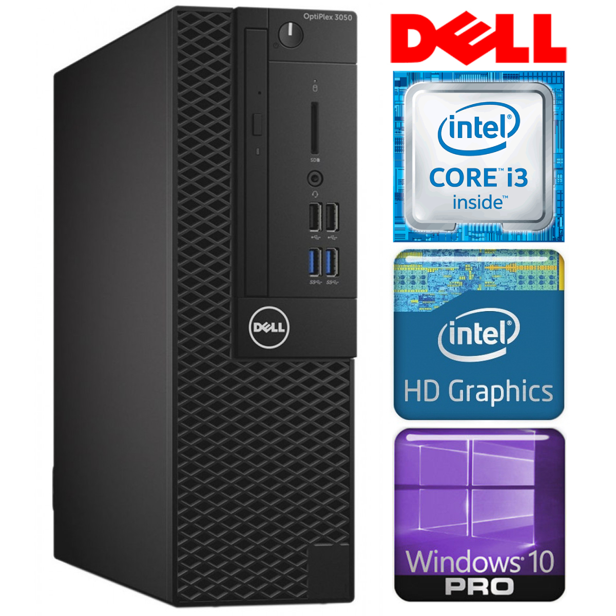 DELL 3050 SFF i3-7100 32GB 128GB SSD M.2 NVME WIN10Pro - Smartech.ee
